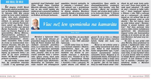 viac než len spomienka na kamaráta